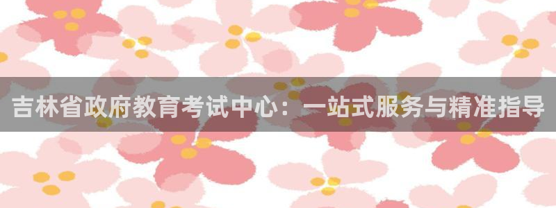 新航娱乐平台app下载：吉林省政府教育考试中心：一站式服务与