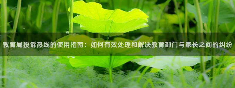 萧山娱乐新航母阿里巴巴：教育局投诉热线的使用指南：如何有效处