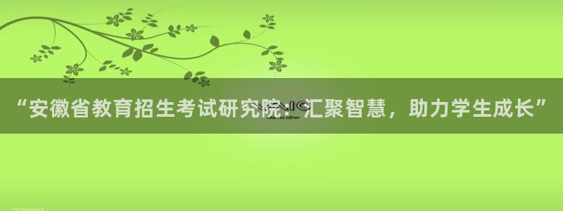 新航娱乐最新开户信息：“安徽省教育招生考试研究院：汇聚智慧，