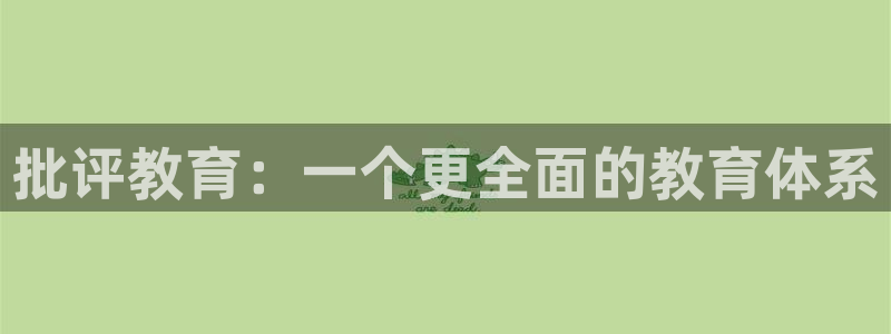 云顶新航国际娱乐城：批评教育：一个更全面的教育体系