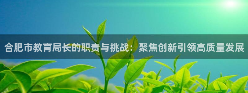 新航娱乐招商Q：合肥市教育局长的职责与挑战：聚焦创新引领高质