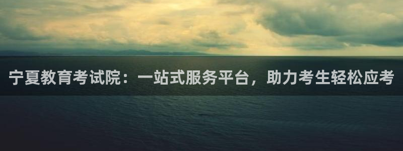 新航娱乐公司艺人招聘：宁夏教育考试院：一站式服务平台，助力考