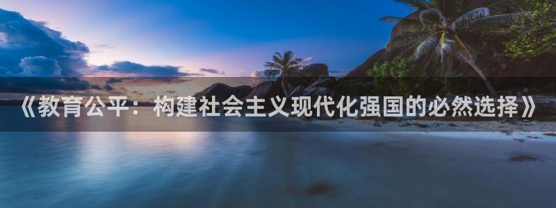 新航娱乐主管：《教育公平：构建社会主义现代化强国的必然选择》