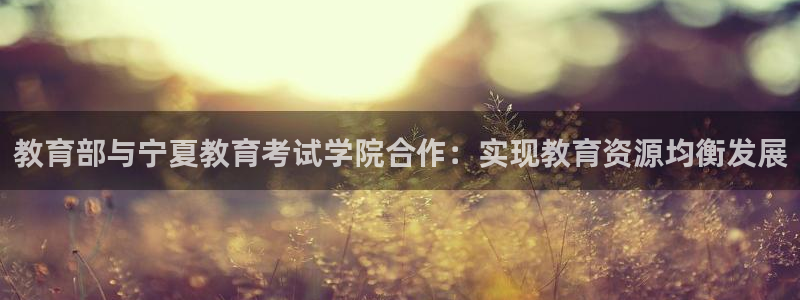 餐饮娱乐新航向：教育部与宁夏教育考试学院合作：实现教育资源均