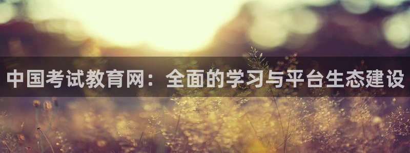 新航海大酒店娱乐城：中国考试教育网：全面的学习与平台生态建设