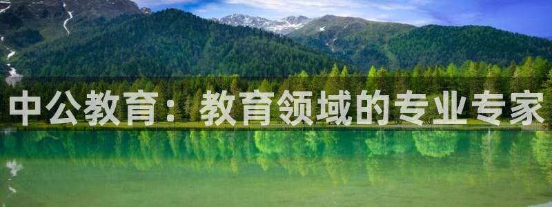 新航娱乐是干嘛的：中公教育：教育领域的专业专家