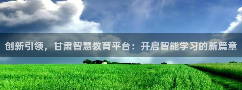 新航娱乐系统设置：创新引领，甘肃智慧教育平台：开启智能学习的