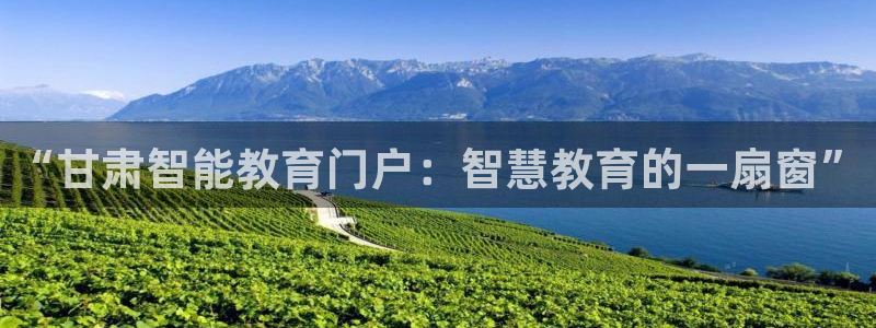 新航娱乐街7O935：“甘肃智能教育门户：智慧教育的一扇窗”