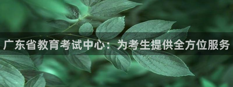 新航娱乐传媒怎么样啊：广东省教育考试中心：为考生提供全方位服
